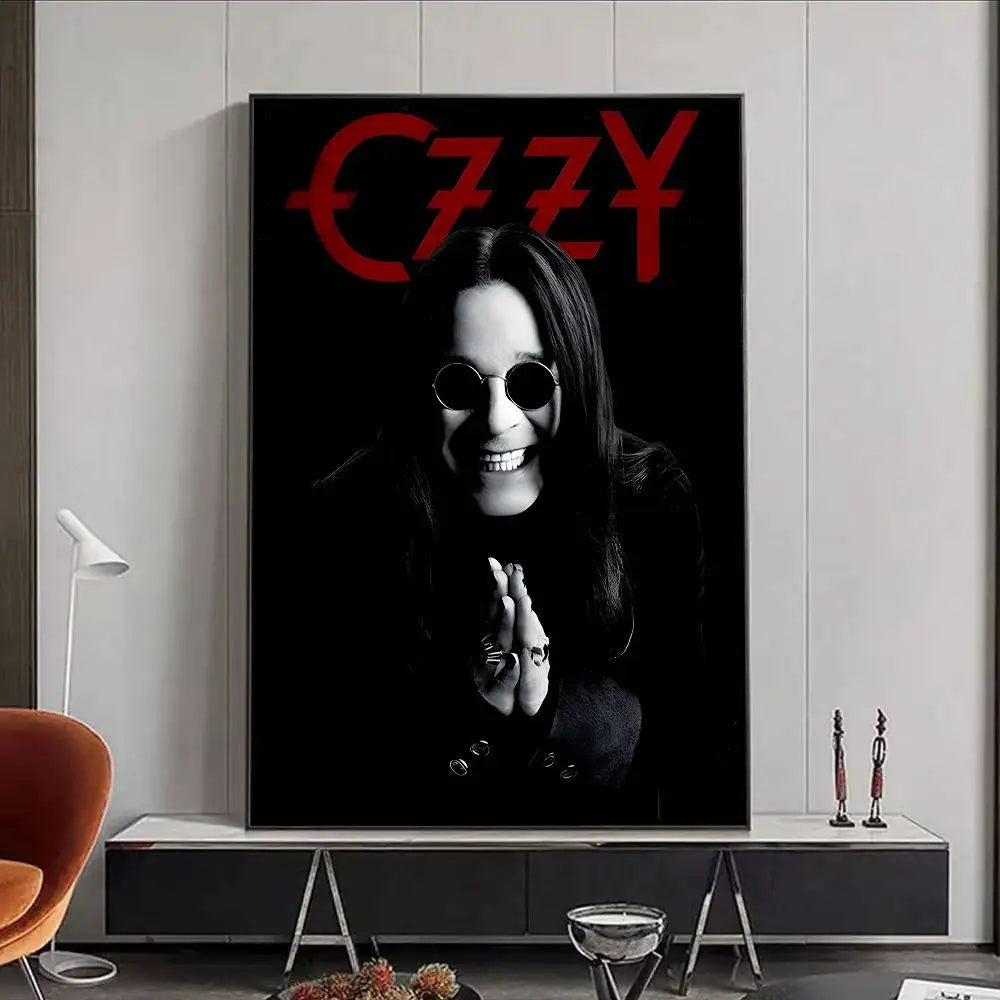 Ozzy Osbourne HD Wall Poster | Waterproof PVC Music Decor Music Wall Poster Peaceful Pleasures Health and Wellness