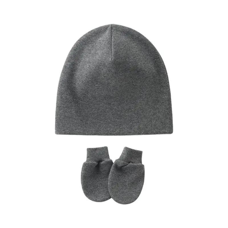 Newborn Baby Hat & Anti-Scratch Gloves Set | Soft Cotton