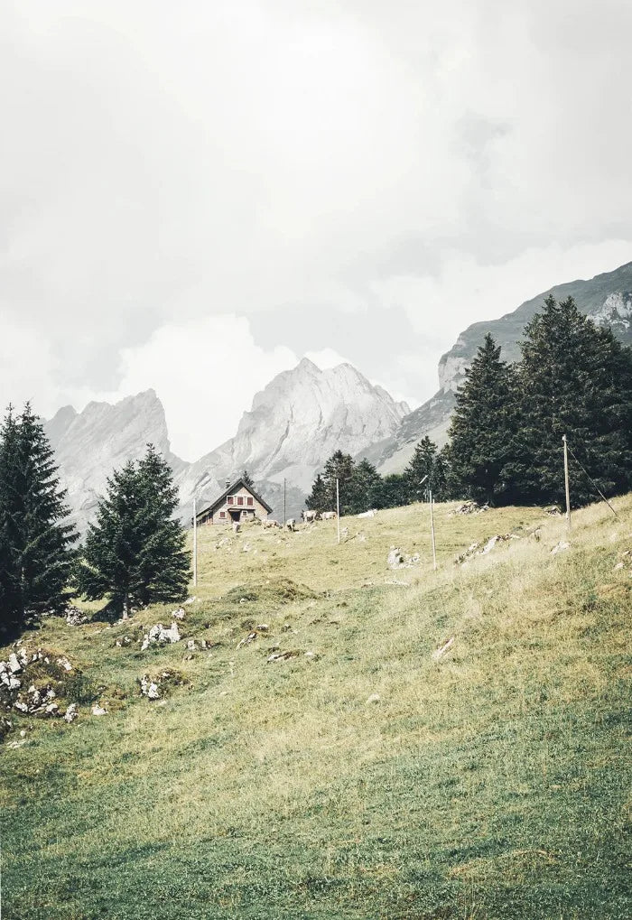 Natural Mountain Scenery Canvas Print | Modern Wall Art Canvas Wall Art Peaceful Pleasures Health and Wellness 10 40x50cm Unframed
