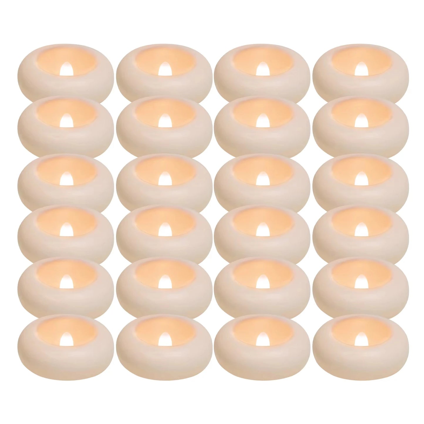 Floating Flameless LED Candles | Waterproof Pool Tealights 12/24 Pack