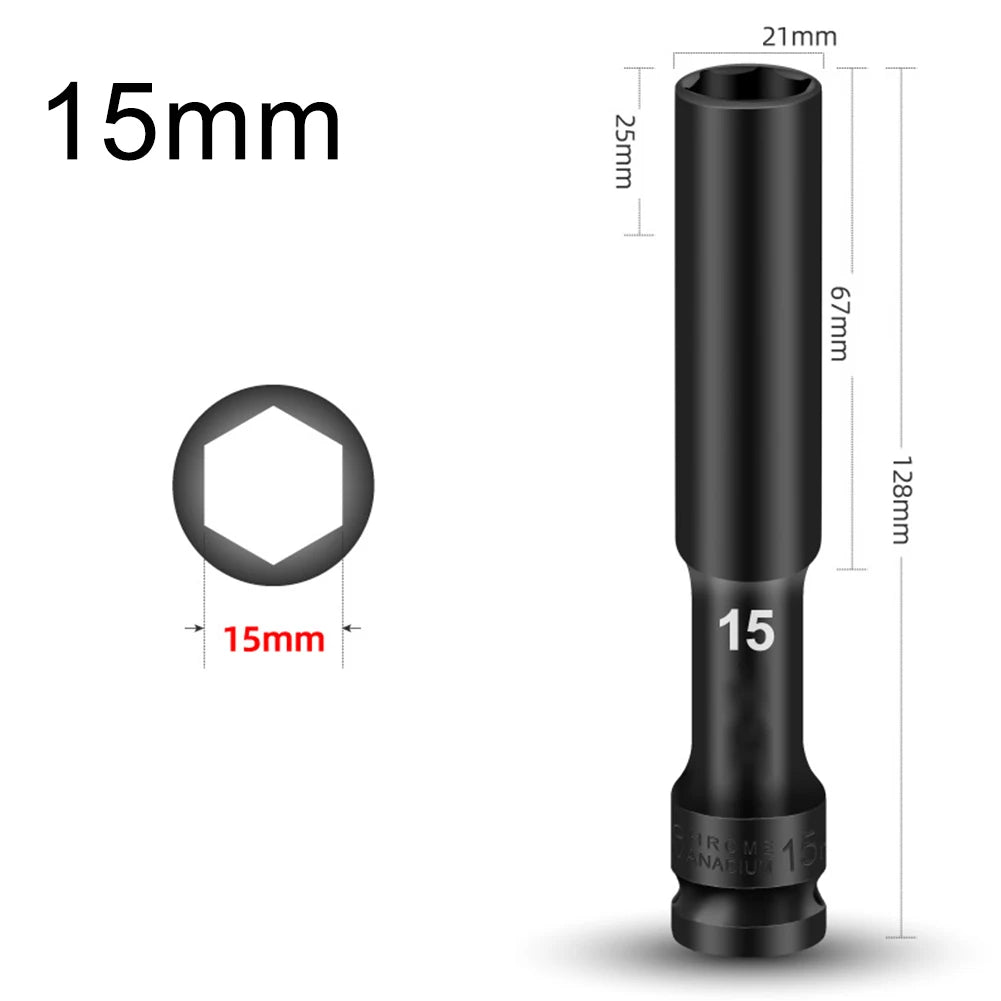 1 Drive Deep Impact Hex Socket Extra Bolt Nut Driver Bit 8- Spanner
