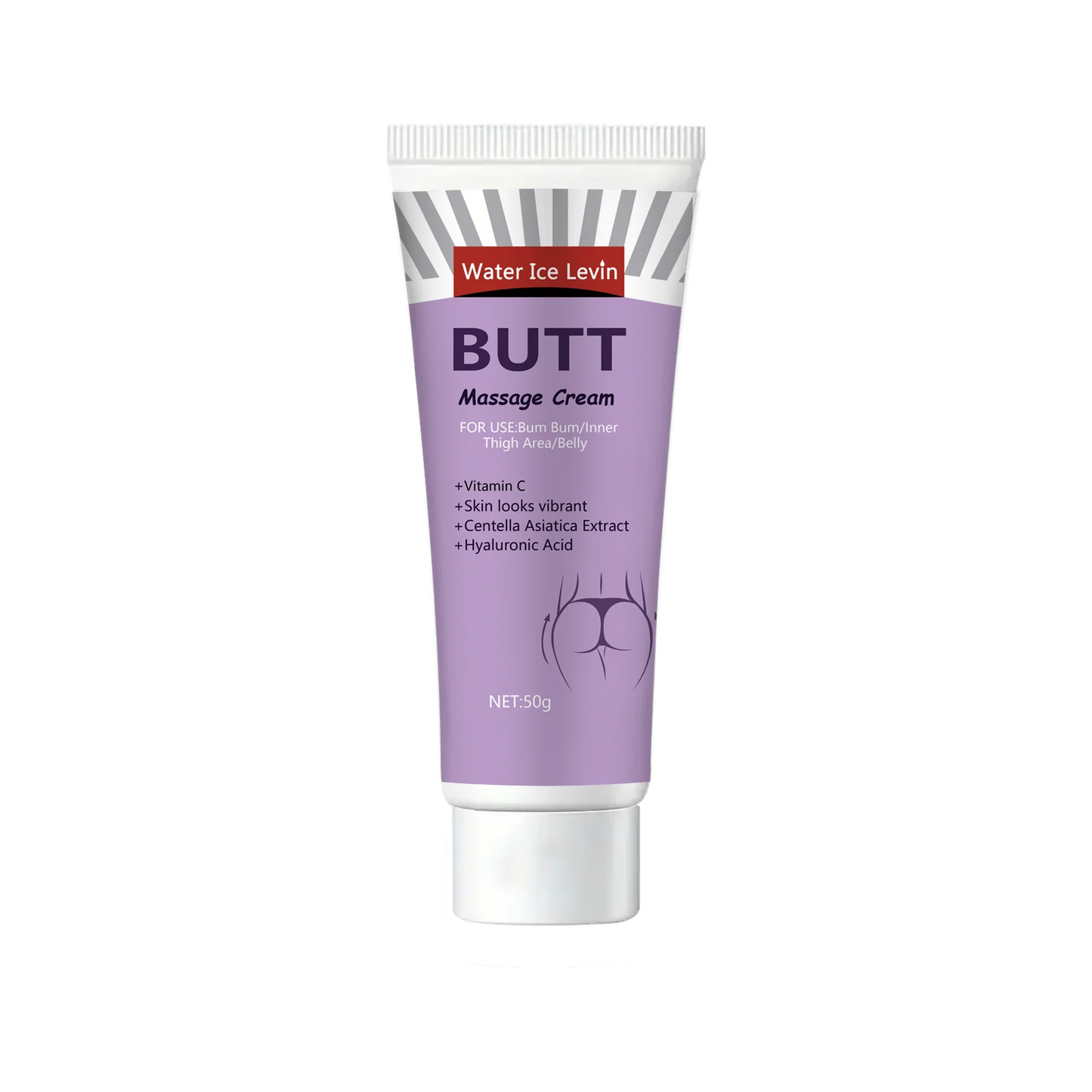 Hip & Body Cream – Glycerin, Vitamin C & Hyaluronic Acid Body Moisturizing Cream Peaceful Pleasures Health and Wellness 1pcs