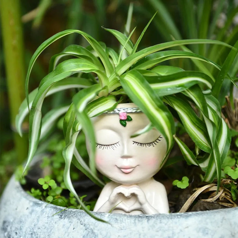 Love Girl Succulent Pot – Cute Unique Home Decor Flower Pot
