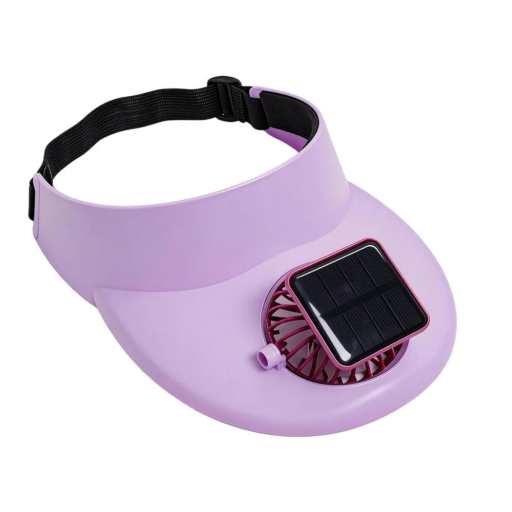 Solar USB Fan Sun Hat – Wide Brim Breathable Summer Cap