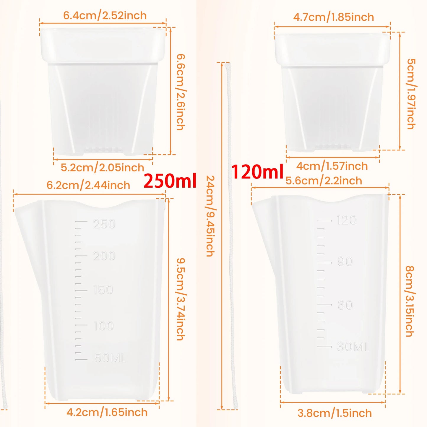 12-Pack Self Watering Plant Pots | Double Layer Nursery Pots