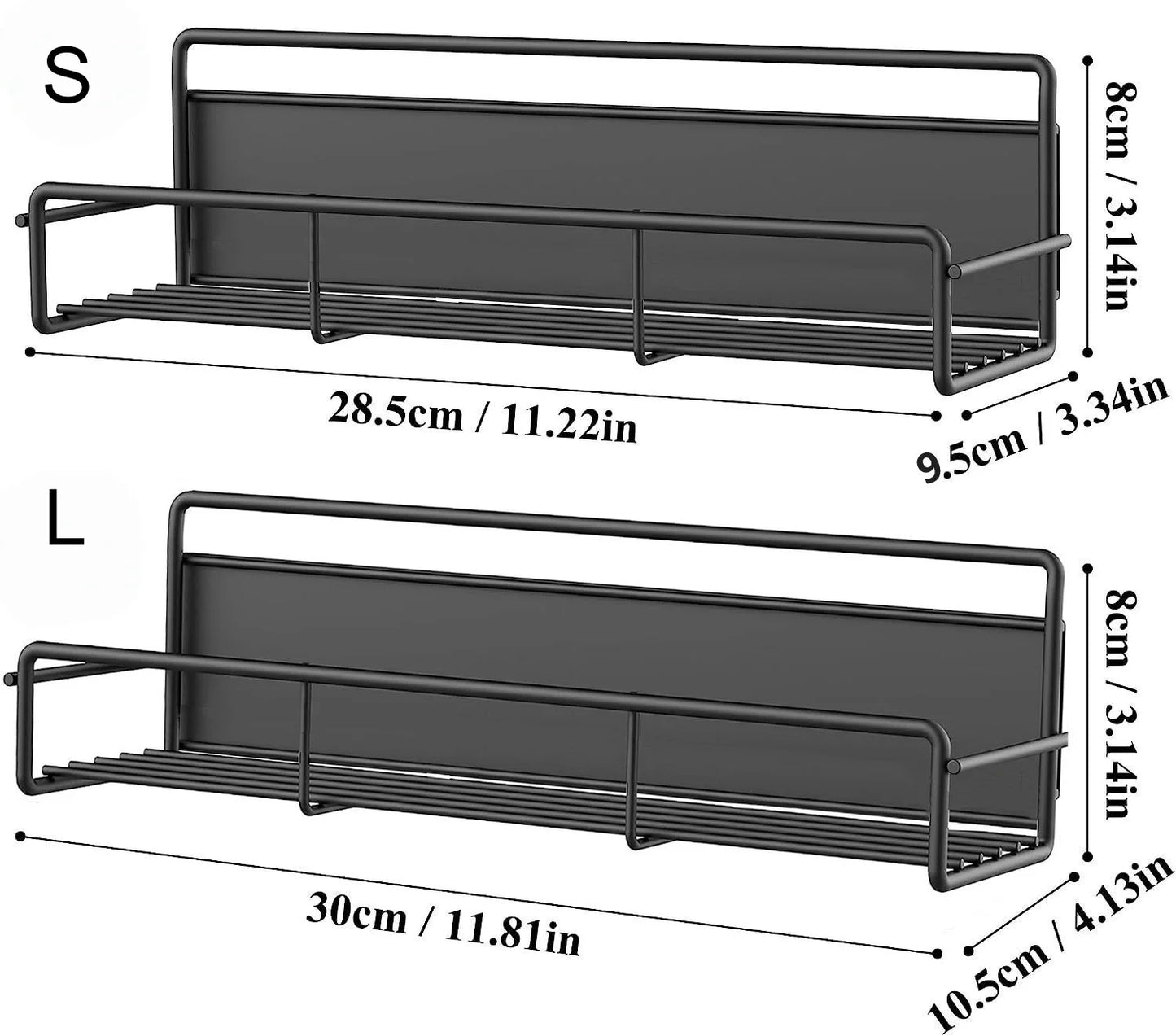 Magnetic Spice Rack for Refrigerator | Fridge Shelf Organizer