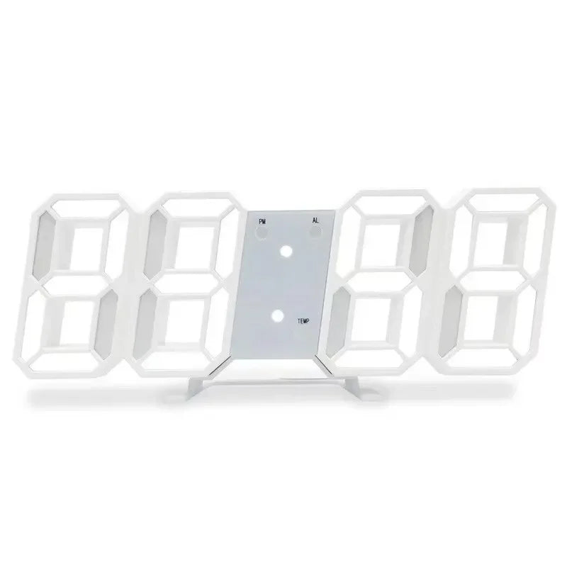 LED Digital Wall Clock – Time, Date, Temp & Alarm | Modern Décor