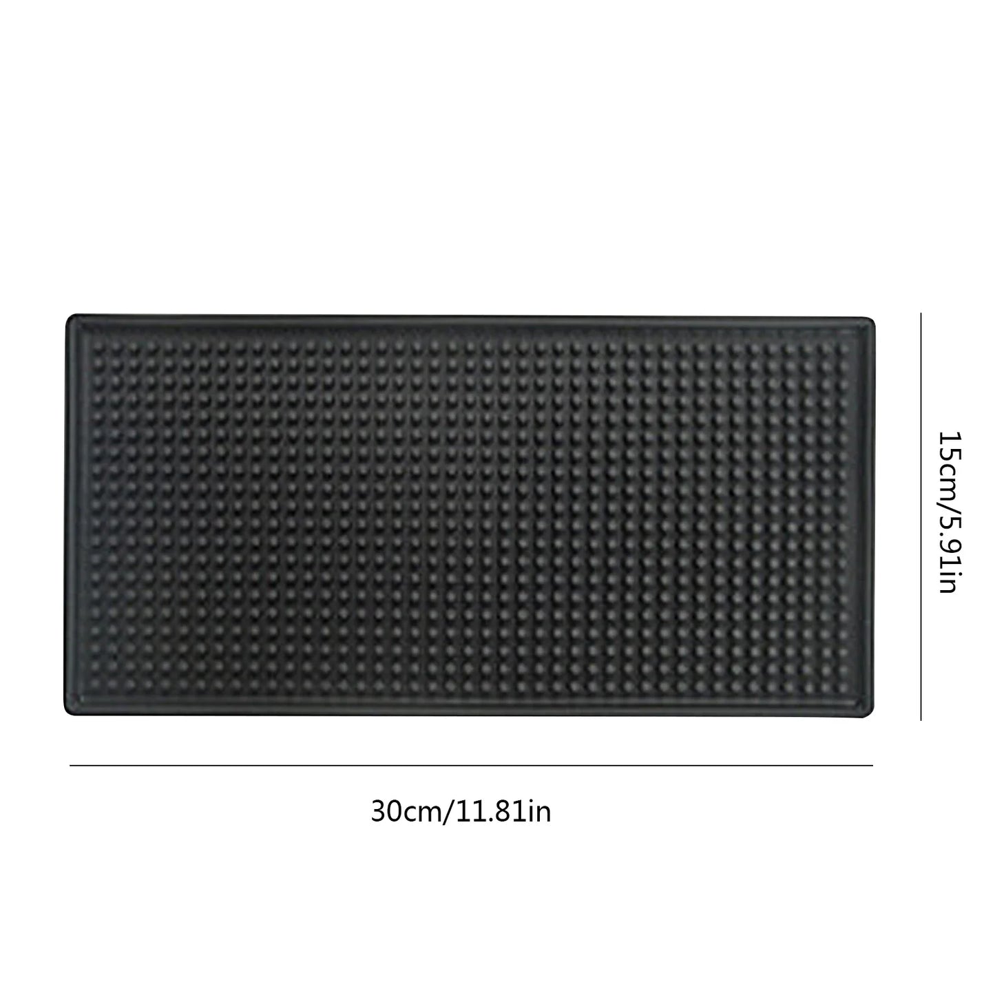 Bar Mat Rubber Coffee Bar Mats Anti-slip PVC Cup Mat Waterproof Heat Resistant Drain Mat for Bar Cafe Barista Cocktail Bartender Peaceful Pleasures Health and Wellness 30X15X1cm 1pcs