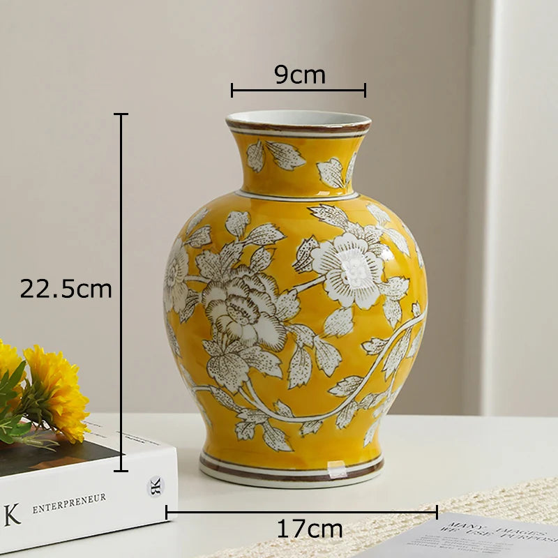 Blue & White Porcelain Vase | Tabletop Flower Décor