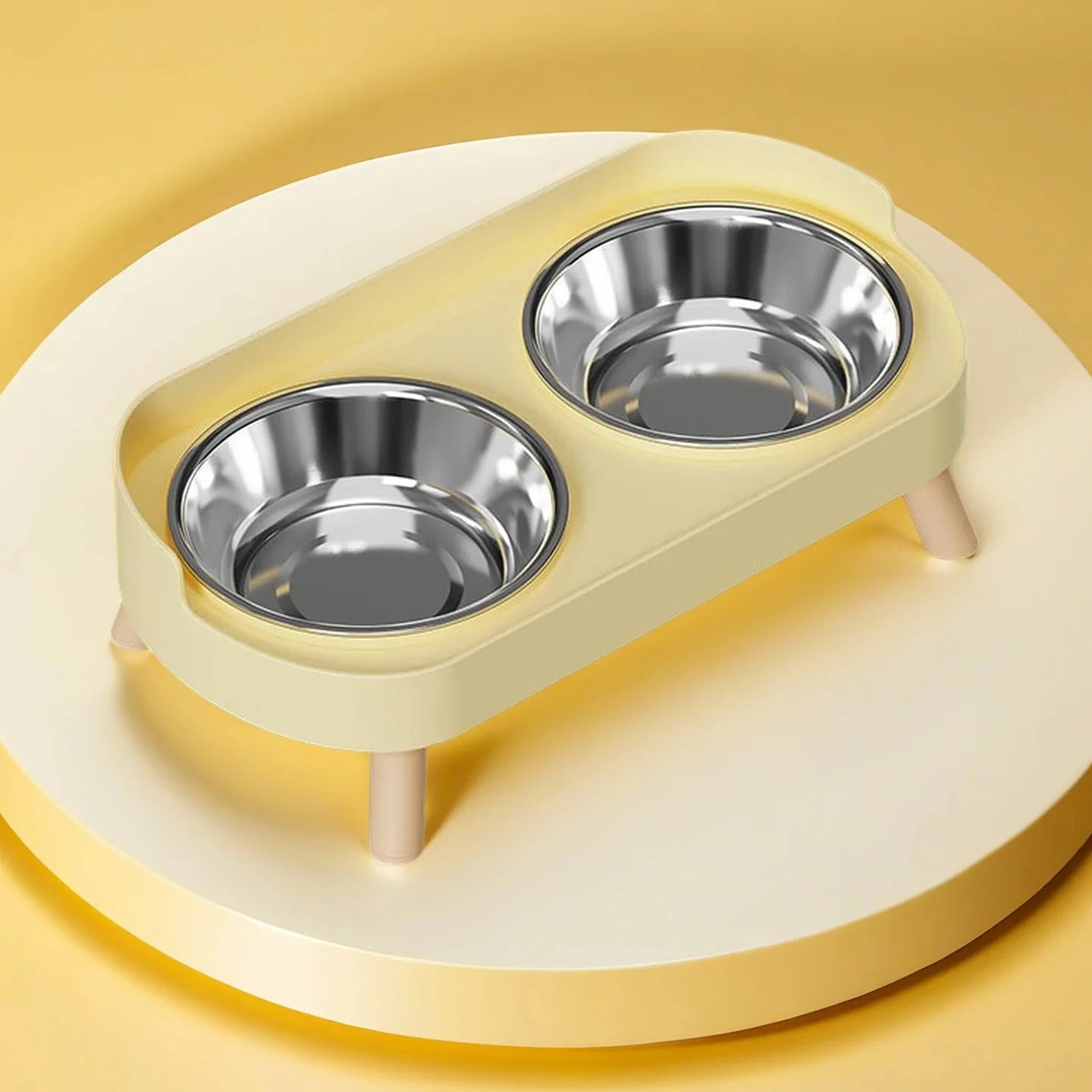 Elevated Pet Feeder – Dual Stainless Steel Bowls | Raised Stand