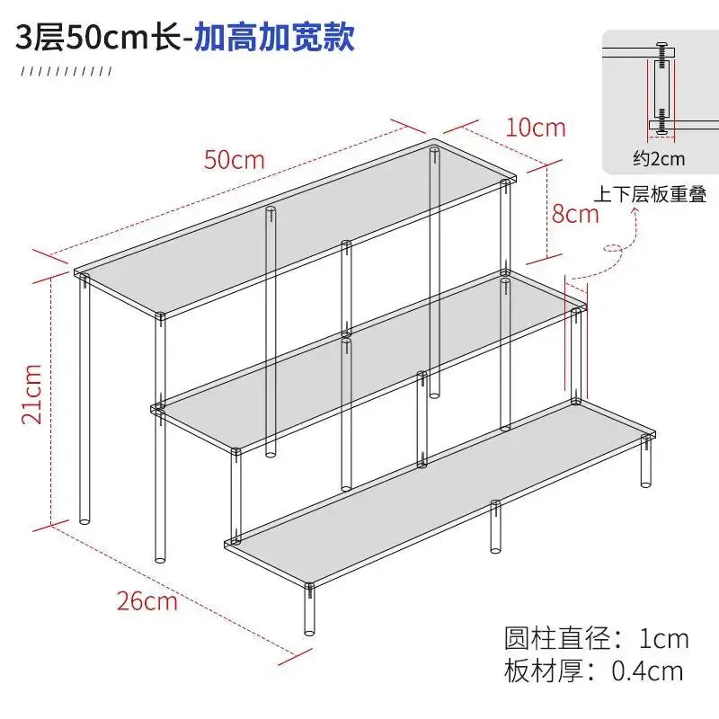 Acrylic Ladder Shelf Display Stand – Cakes, Dolls & Cosmetics