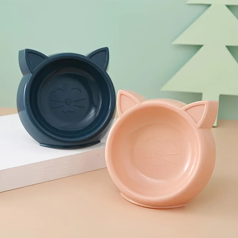 Cat-Shaped Pet Bowl | Non-Slip Feeder for Small & Medium Pets