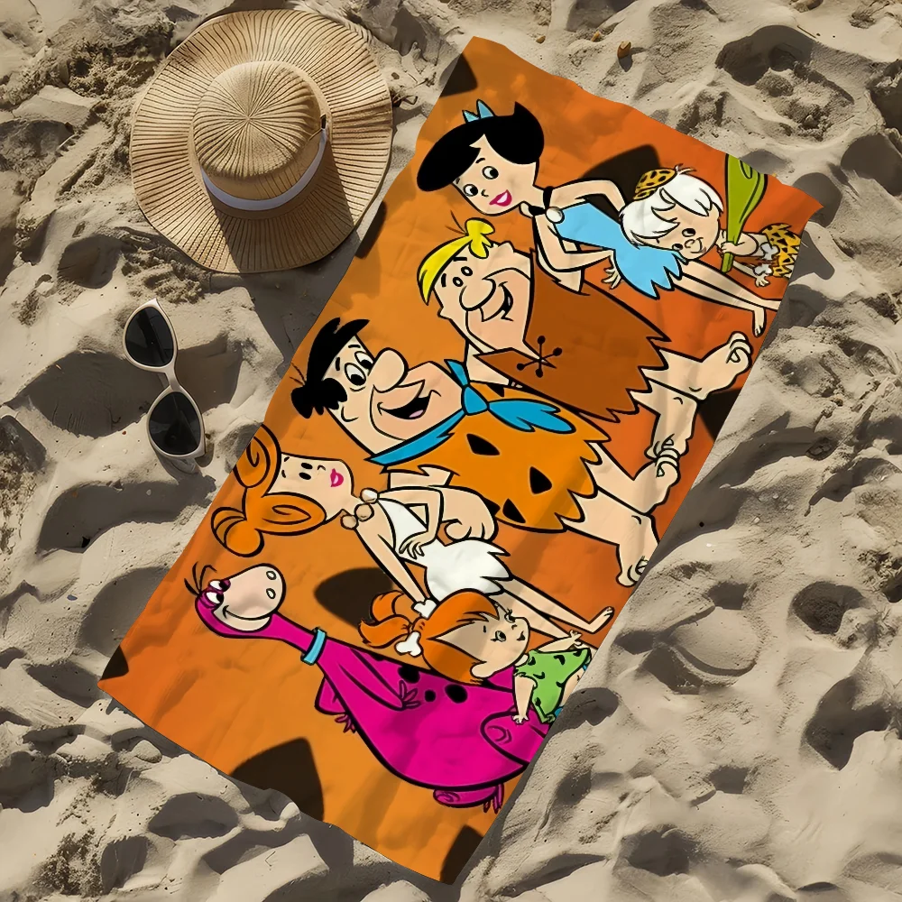 Flintstones Cartoon Beach Towel | Quick Dry Soft Pool Towel
