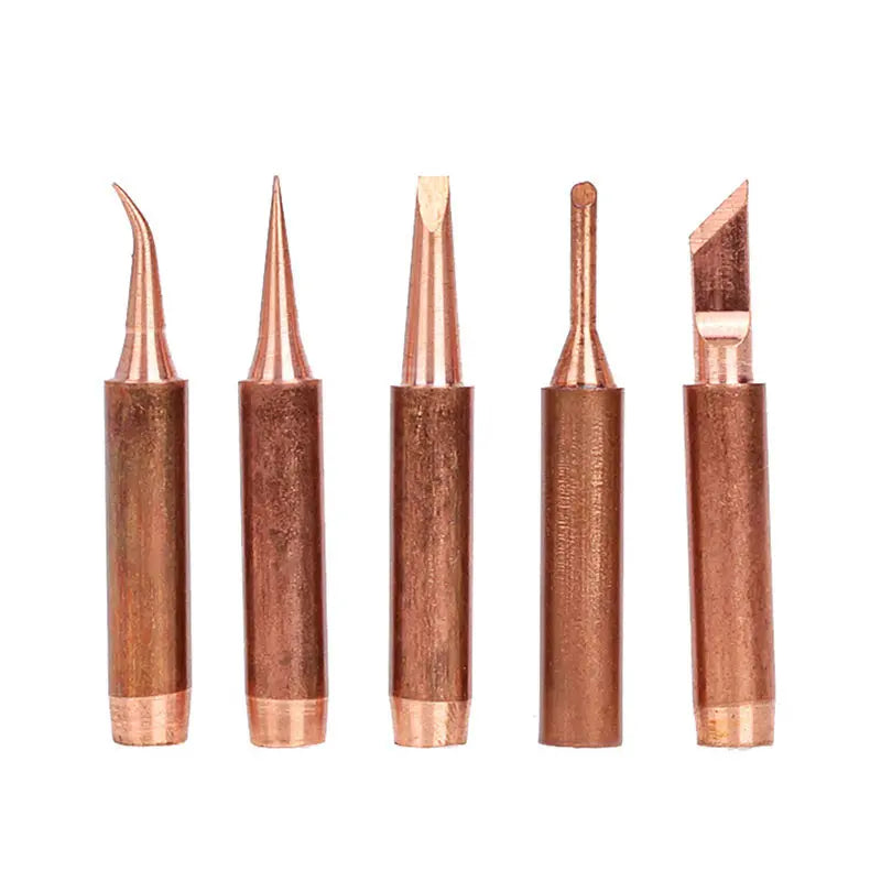 5pcs 900M-T Pure Copper Soldering Iron Tip Lead-free Solder Tips Welding Head BGA Soldering Tools Branding Iron Peaceful Pleasures Health and Wellness
