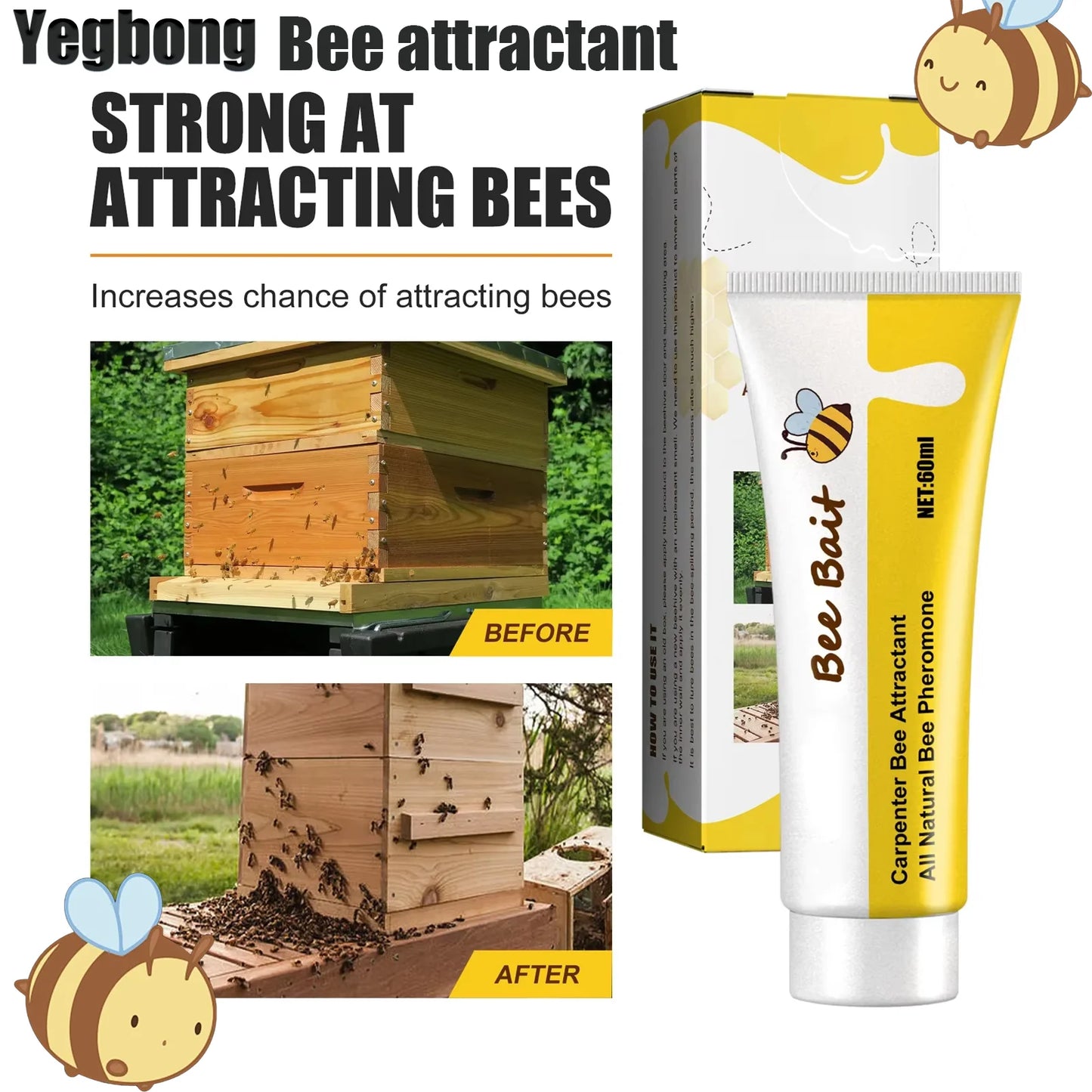 Bee Swarm Attractant Bait – Queen Pheromone Lure 60ml