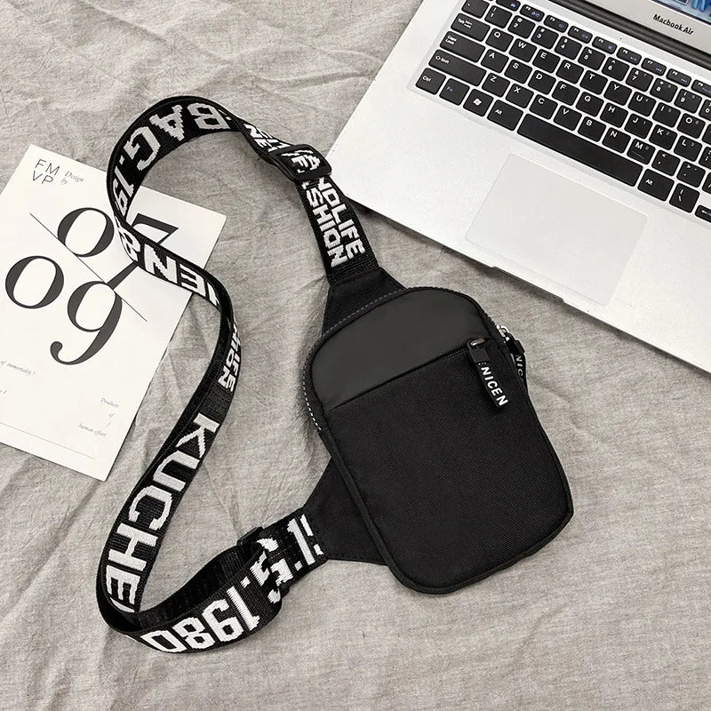 Hip-Hop Graphic Crossbody Chest Bag for Men & Women