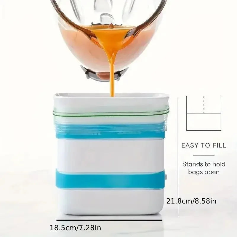 Freezer Food Block Maker – Portable ABS + Silicone Food Storage & Freezing Container