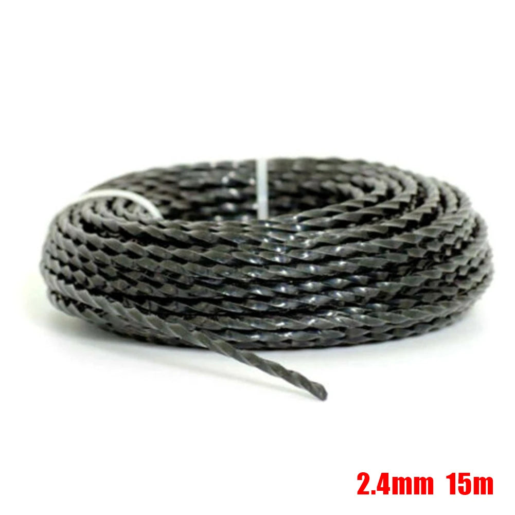 Heavy Duty Wire Cord Garden Trimmers Diameter Trimmer Line 15 Meters