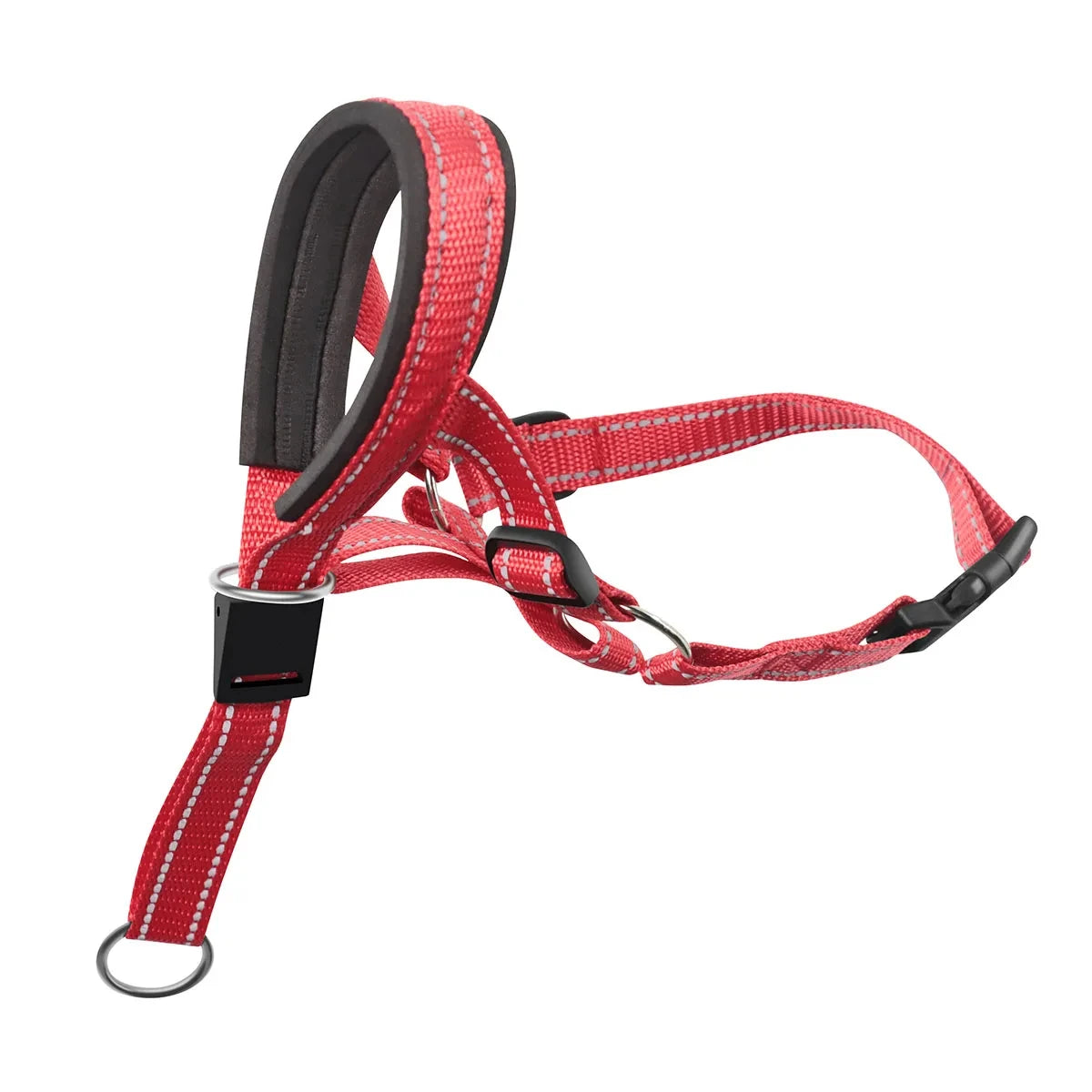 Dog Mouth Muzzle Anti Bark Dog Collar Breathable Dog Training Tool Nylon Muzzle Set With Reflective Strips Summer Pet Leashes Peaceful Pleasures Health and Wellness Red S