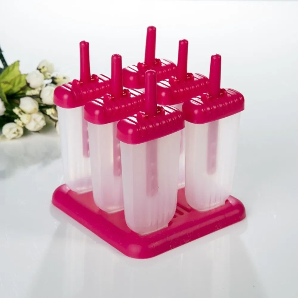 DIY Ice Cream Molds – 6-Cavity Reusable Popsicle Maker Tray