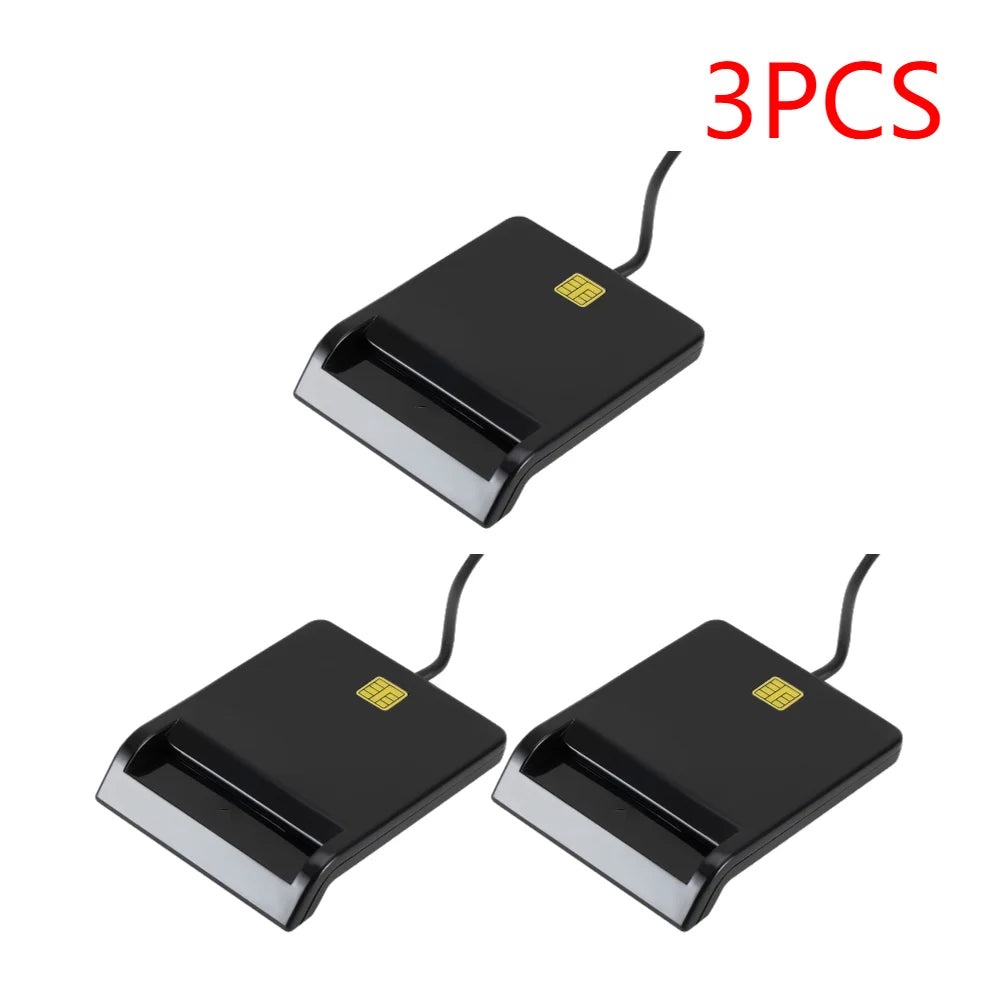 Stable Operation USB Smart Card Reader Reliable Simplicity for DNIE ATM CAC IC ID SIM Card Cloner Connector Windows Peaceful Pleasures Health and Wellness 3PCS