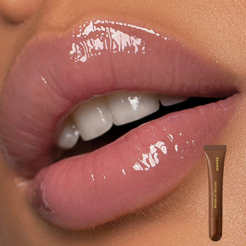 Peptide Lip Serum Instant Hydration Deep Nourishment Anti-Oxidation Smooth Fine Lines Plumping High Gloss Glass Lip Makeup Peaceful Pleasures Health and Wellness