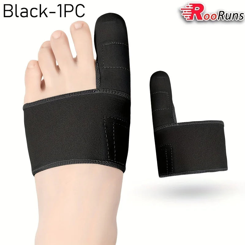 One Pcs Thumb Sleeve Breathable Thumb Straightening Wrap With Wear-Resistant Silicone Pad For Comfortable Walking Peaceful Pleasures Health and Wellness Black