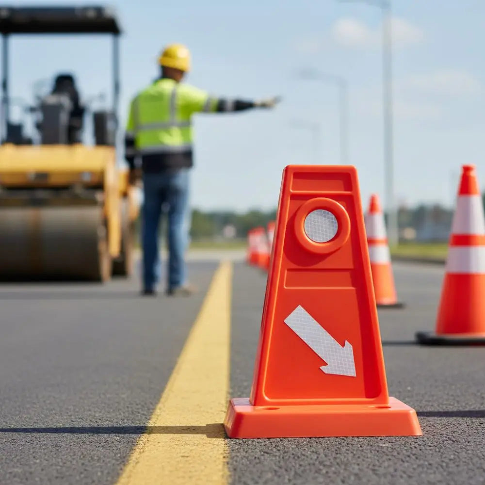 TPU Material Traffic Lane Separator Good Flexibility EVA Material Road Warning Sign Easy Installation Clear Visual Guidance Peaceful Pleasures Health and Wellness