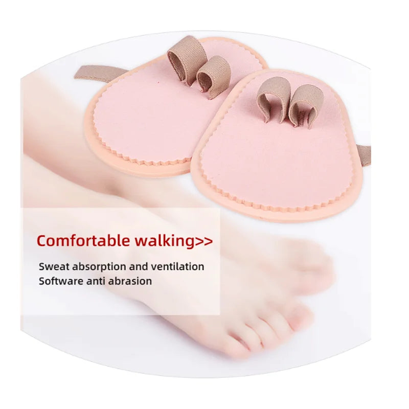 1 Pair Toe Splitting Forefoot Pad Toe Rotation Overlapping Hammer Toe Breathable Absorbing Abrasion Resistant Front Foot Pad Peaceful Pleasures Health and Wellness