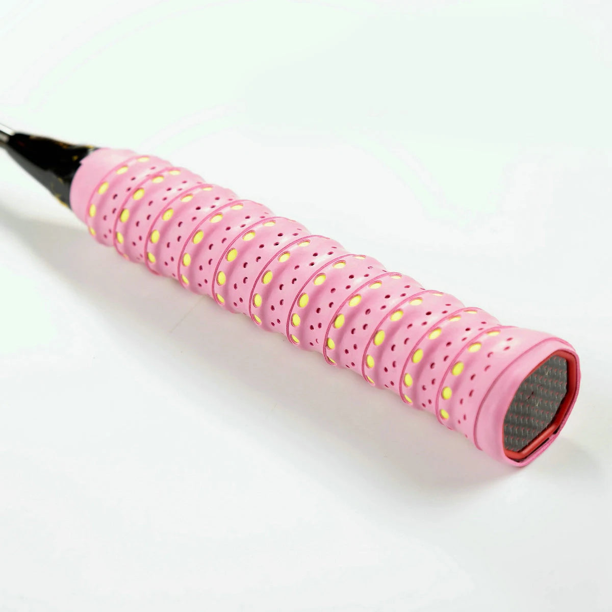 Tennis Racket Grip Tape 110cm Stretchy PU Anti-Slip Handle Wrap Racket Grip Tape Peaceful Pleasures Health and Wellness Pink