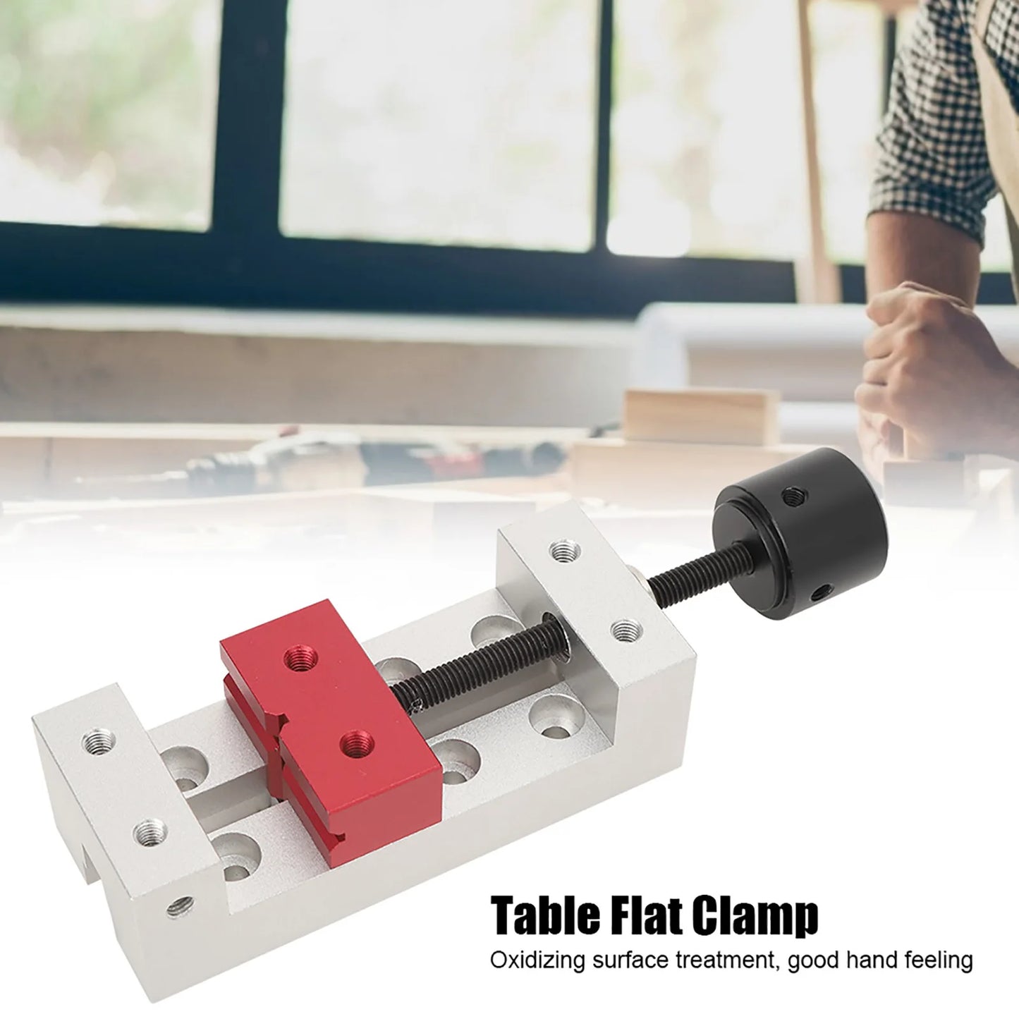50mm Mini Aluminum Flat Clamp Table Bench Vise Drill Press Vice Fixing Tool Table Flat Clamp Flat Bench Vise Mini Flat Clamp Peaceful Pleasures Health and Wellness