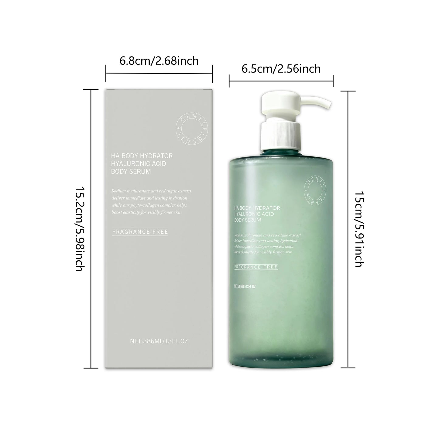 Hyaluronic Acid Body Serum – Deep Hydration 386ml Peaceful Pleasures Health and Wellness 386ml Boxed
