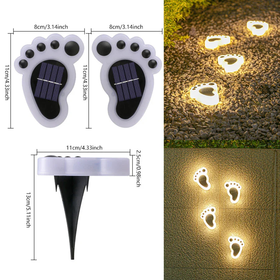 2-Pack Solar LED Garden Path Lights – IP65 Waterproof, Auto On/Off