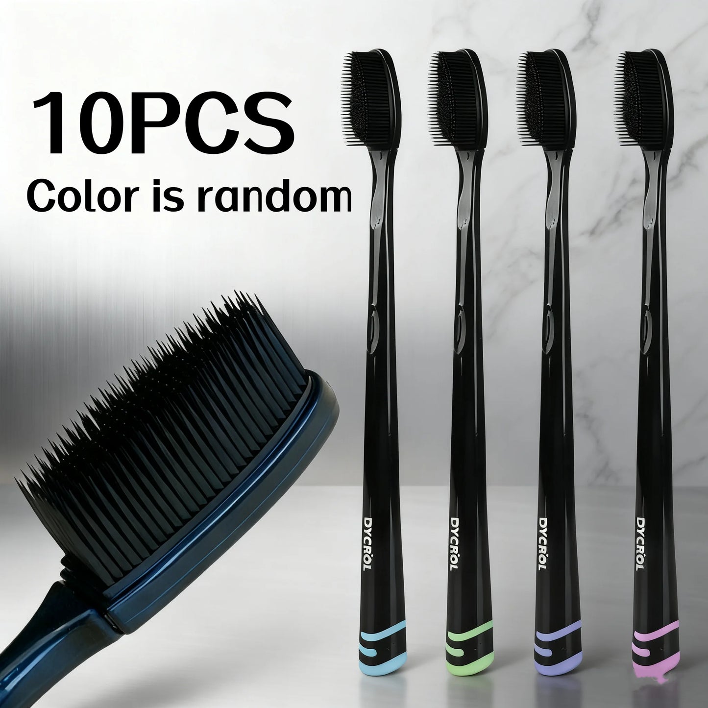 2/6/10Pcs Random Color Silicone Bristle Deep Cleaning Outdoor Travel Convenient Toothbrush Home Essential Holiday Gift Great Cleaning Power Christmas Gift Peaceful Pleasures Health and Wellness 10Pcs