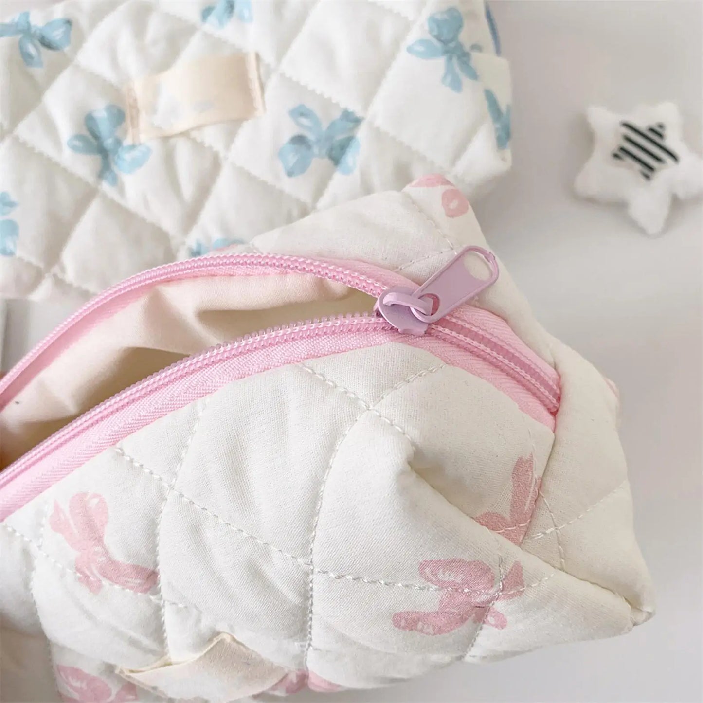 Large Bow Print Pencil Case & Makeup Organizer Bag