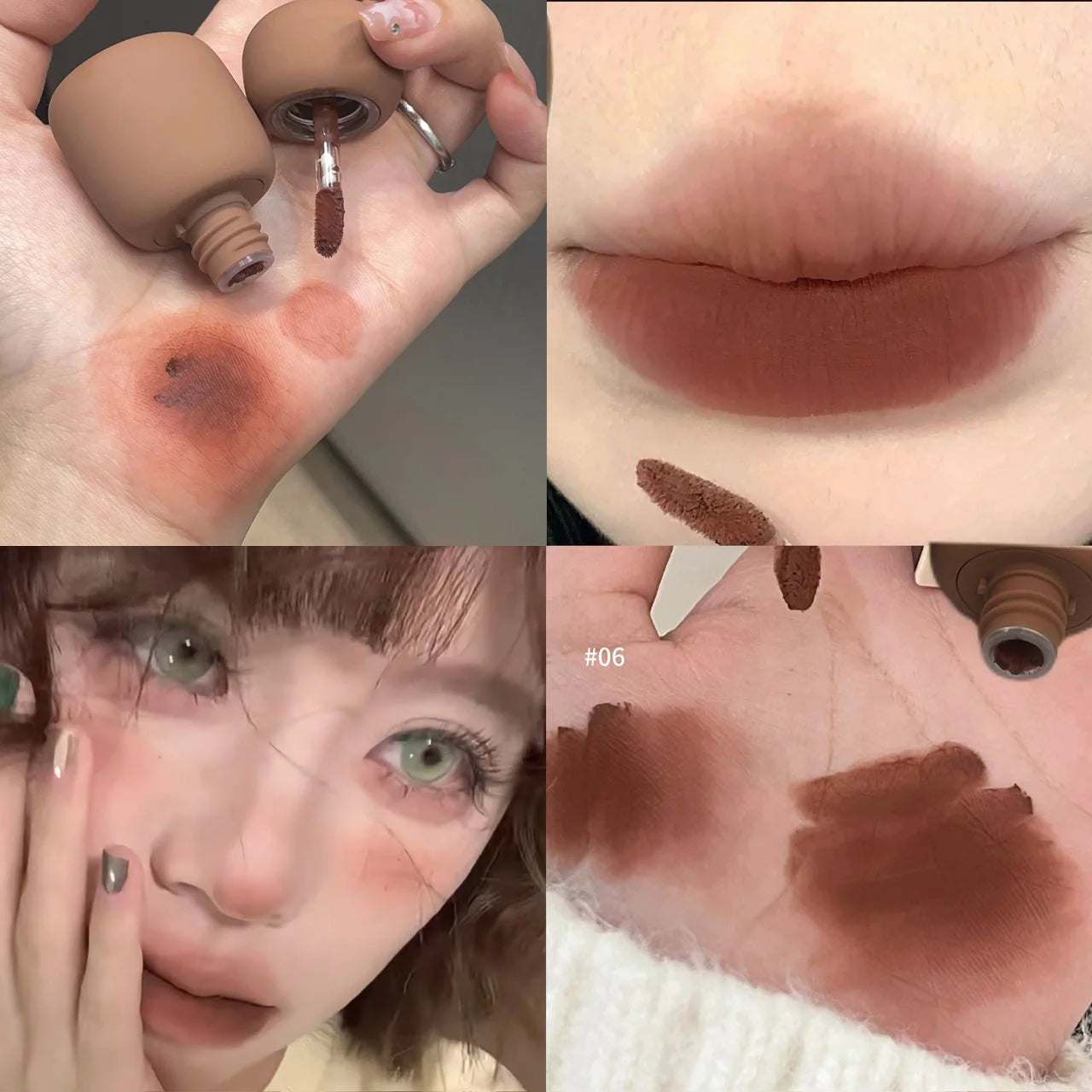 HERORANGE Matte Velvet Liquid Lipstick | 6-Color Lip Gloss