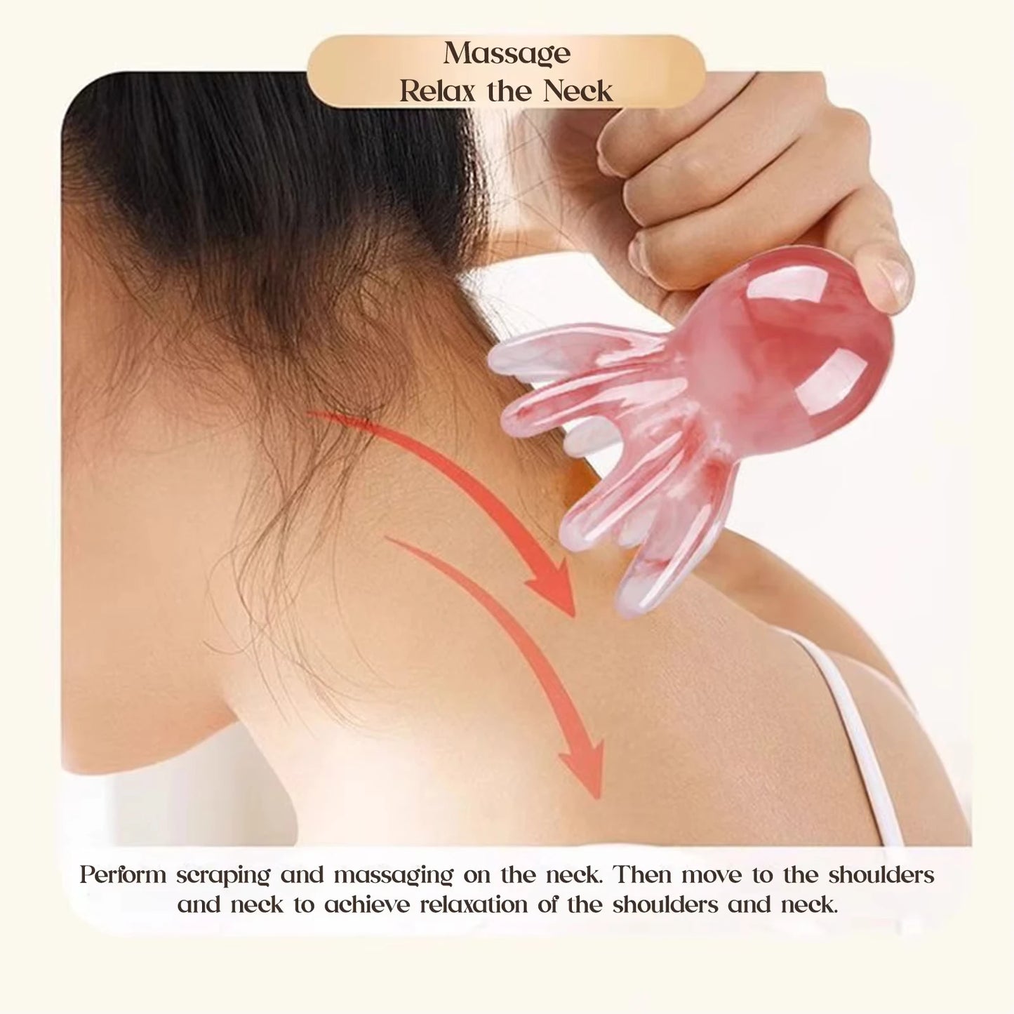 Octopus Head Massager Comb | Scalp Acupressure & Gua Sha Tool