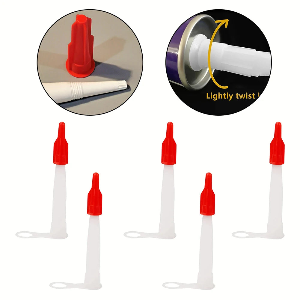 Silicone Tube Nozzle Cap Replacement Tips Caulk Red Cartridge Spare