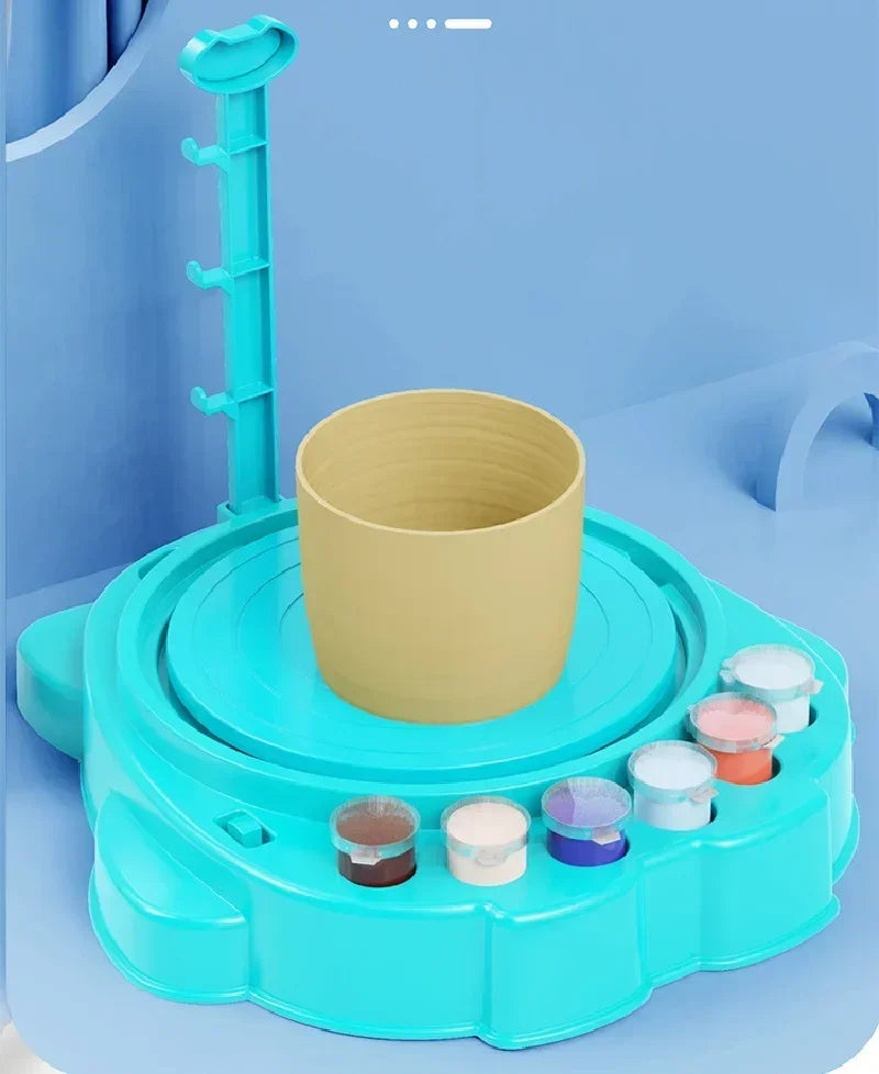 Electric Pottery Wheel with Manual Handle & Foot Pedal: For School Ceramic DIY and Art Craft Peaceful Pleasures Health and Wellness