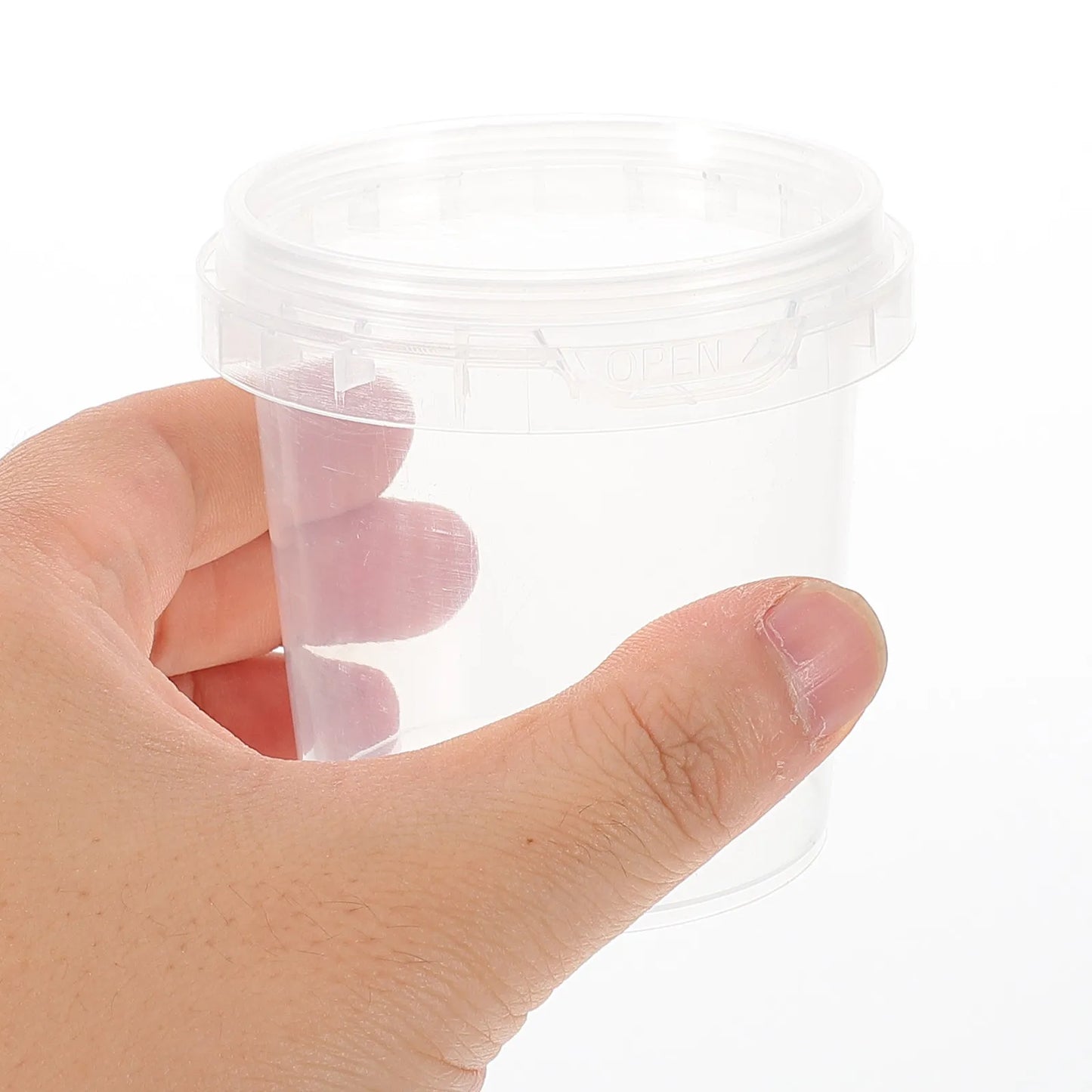 20Pcs Food Packaging Buckets Clear Plastic Storage Containers Airtight Round Buckets for Ice Cream Cupcake Dessert Muffin Milk Peaceful Pleasures Health and Wellness