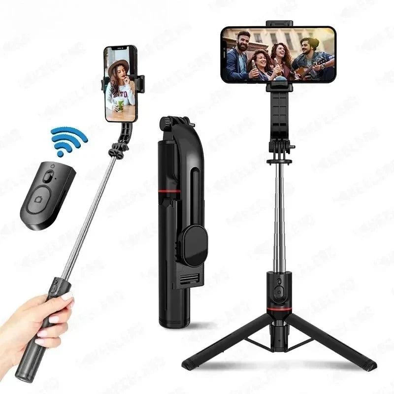 Wireless Selfie Stick for Smartphone 44 Inch Tripod with Bluetooth Remote Foldable Stand for Vlog Shooting Record Peaceful Pleasures Health and Wellness