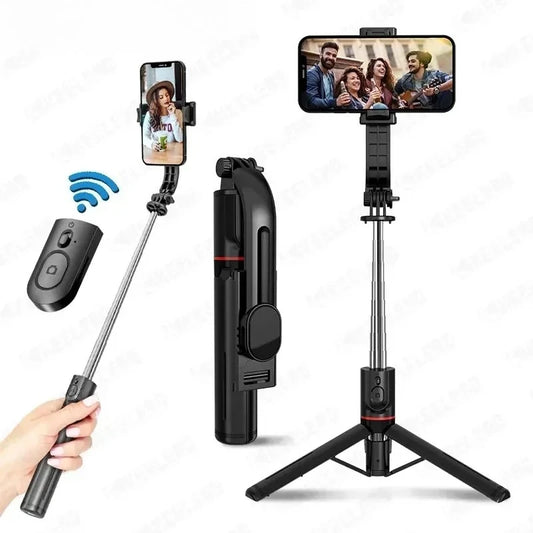 Wireless Selfie Stick for Smartphone 44 Inch Tripod with Bluetooth Remote Foldable Stand for Vlog Shooting Record Peaceful Pleasures Health and Wellness