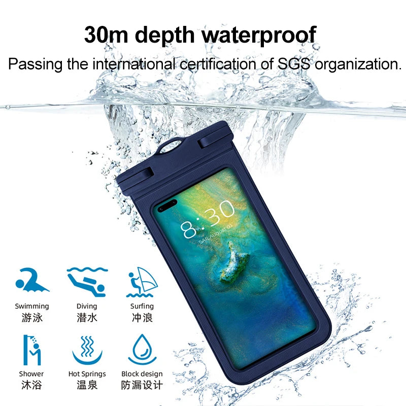 waterproof smartphone case phone armbands and pouches waterproof phone pouch for swimming bag phone diving case under water Peaceful Pleasures Health and Wellness