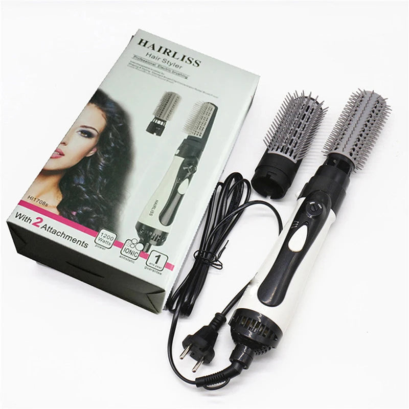 Hot Air Brush One Step Hair Dryer Brush Volumizer Dry Straighten Curl Comb Negative Ionic Hair Styler Peaceful Pleasures Health and Wellness