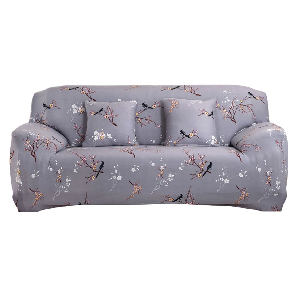 Stretch Sofa Cover Universal Printed Sofa Slipcover Loveseat Couch Cover Polyester Furniture Protector Cover with 1Pc Pillowcase Peaceful Pleasures Health and Wellness JC02G 3-seater 190-230cm