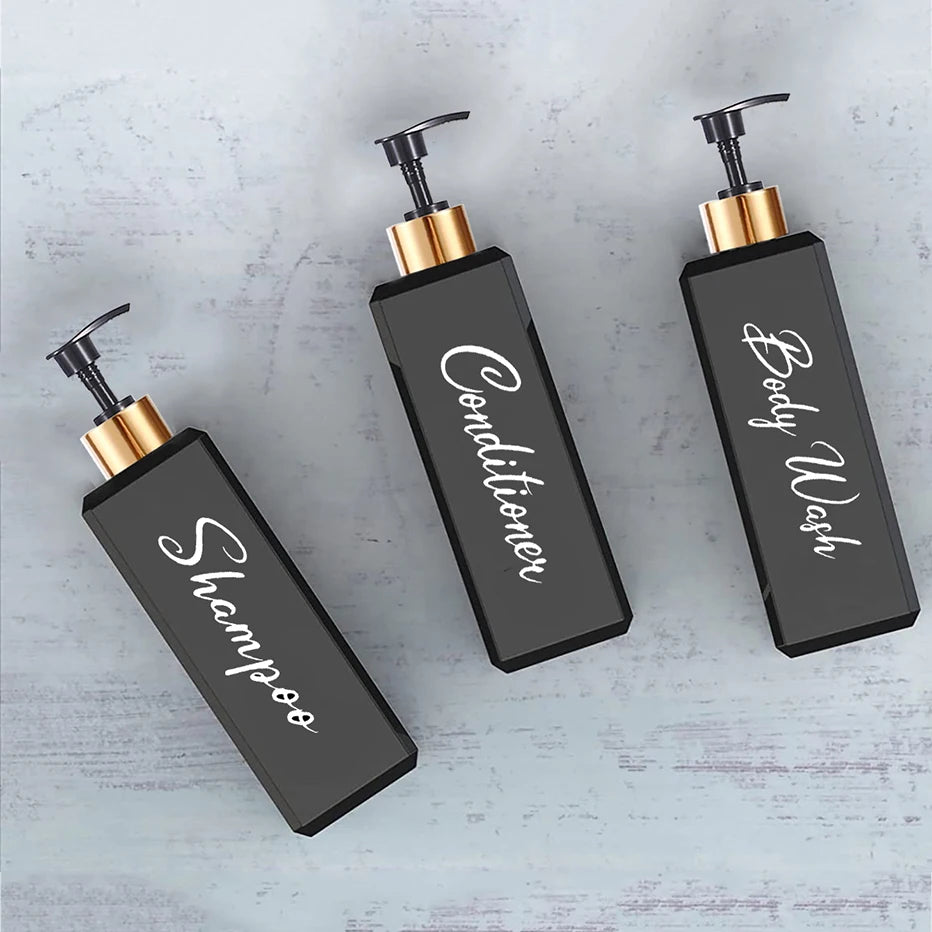 Refillable Shampoo and Conditioner Dispenser with Pump Bath Shower Shampoo Conditioner Lotion Soap Container Bottle Peaceful Pleasures Health and Wellness