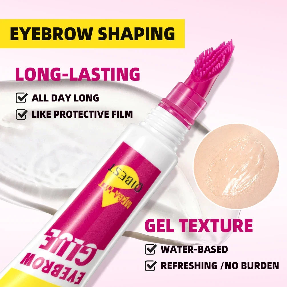QIBEST New Comb-shaped Brush Head Transparent Eyebrow Styling Cream Long Lasting Clear Eyebrow Styling Gel Eyebrow Makeup Tools Peaceful Pleasures Health and Wellness