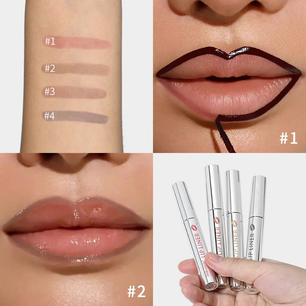 Lakerain Peel Off Lip Liner Waterproof Smudge-proof Lip Liner Long Lasting Color Non-fading Hydrate Nourish Lip Contour Makeup Peaceful Pleasures Health and Wellness