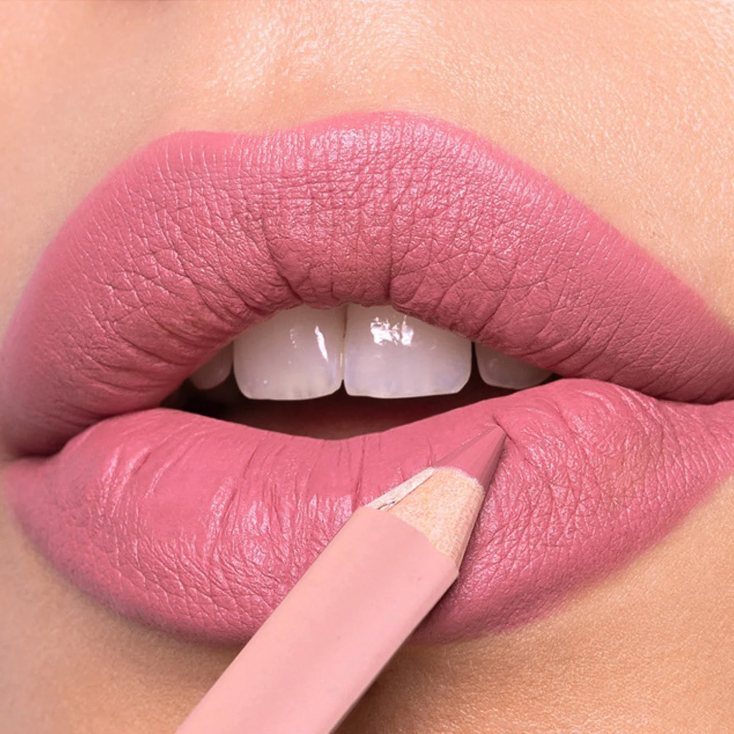 12-Color Matte Waterproof Lip Liner Pencil Set – Nude & Pink