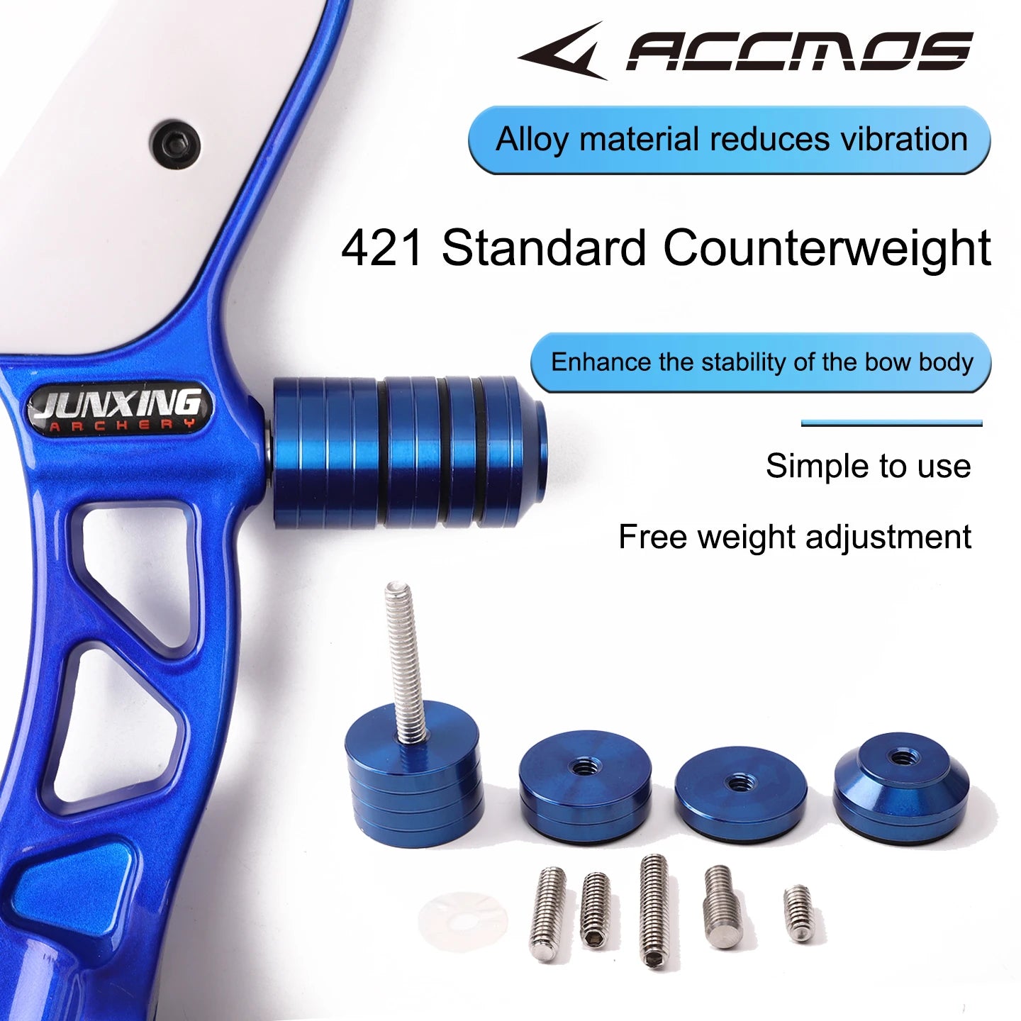 Archery Bow Stabilizer Weight Detachable Recurve Riser Counterweight